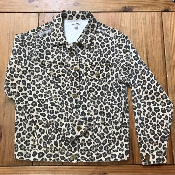 Amuse Society Jackets & Blazers - Amuse Society Cheetah Denim Jacket